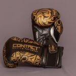 Boxerské rukavice CONTACT "PRO B" čierno-zlaté